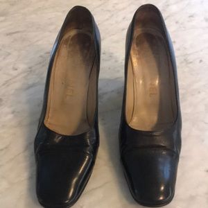 Chanel Classic Cap-Toe Chunky Heel